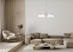 Luminosa Lighting Luminosa Montiela Multi Arm Pendant Ceiling Light Gold 3000K Warm White 6Xled - thumbnail 6