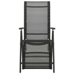 Vidaxl Reclining Garden Chairs 2Pcs Textilene And Aluminium Black - thumbnail 3
