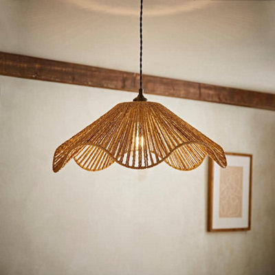 Valuelights Farai Natural Woven Rope Wave Ceiling Lamp Shade - image 1