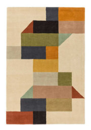 Modern Multi Handmade Luxurious Wool Easy To Clean Abstract Geometric Rug For Bedroom Dining Room And Living Room -160Cm X 230Cm - thumbnail 6