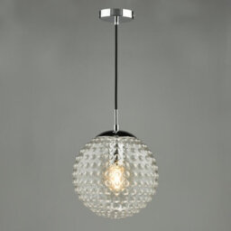 The Lighting Studio Hobnail Pendant Polished Chrome & Clear Glass - thumbnail 3
