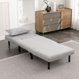 More4Homes Harper 1 Seater Folding Clic Clac Fabric Living Room Lounge Futon Sofa Bed Grey - thumbnail 9
