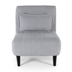 More4Homes Harper 1 Seater Folding Clic Clac Fabric Living Room Lounge Futon Sofa Bed Grey - thumbnail 2