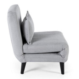 More4Homes Harper 1 Seater Folding Clic Clac Fabric Living Room Lounge Futon Sofa Bed Grey - thumbnail 5