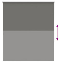 Berkfield Durable Roller Blind Blackout Grey 120X175 Cm Fabric Width 116.6 Cm Polyester - thumbnail 5