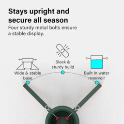 Vivo Green Real Christmas Tree Stand Base Holder Trees Up To 2.3M Tall 12Cm Trunk 2L Water - thumbnail 4