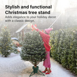 Vivo Green Real Christmas Tree Stand Base Holder Trees Up To 2.3M Tall 12Cm Trunk 2L Water - thumbnail 3