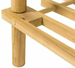 2 Tier Natural Wooden Entry Way Shoe Rack Storage Bench Durable & Sturdy Space Saver Perfect For Hallway Bedroom Organiser Holder - thumbnail 2