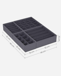 Songmics Set Of 8 Underwear Drawer Organisers, Drawer Dividers, Foldable, For Bras Undies Socks Ties, Fabric Storage Boxes - thumbnail 5