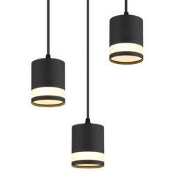 Luminosa Lighting Luminosa Lucero Cluster Pendant Ceiling Light Matt Black 3X Gx53 3000K - thumbnail 3