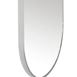 Nielsen Anderson Oval Pill Shaped Metal Large Wall Mirror, Silver, 80 X 40Cm - thumbnail 5