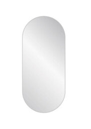 Nielsen Anderson Oval Pill Shaped Metal Large Wall Mirror, Silver, 80 X 40Cm - thumbnail 1