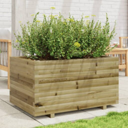 Berkfield Rustic Garden Planter 90X60X49.5 Cm Impregnated Wood Pine - thumbnail 3