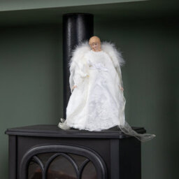 Samuel Alexander 30Cm Angel Holding Dove Christmas Tree Topper In White - thumbnail 7