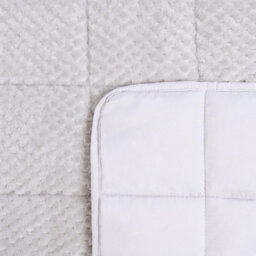 Ohs Waffle Fleece Weighted Blanket, Silver - 8Kg - thumbnail 8
