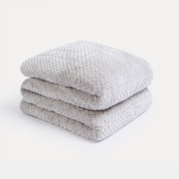 Ohs Waffle Fleece Weighted Blanket, Silver - 8Kg - thumbnail 4