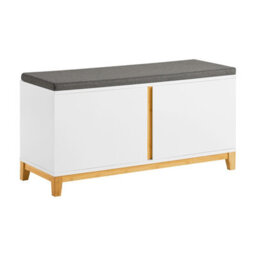 Shoe Cabinet Shoe Rack Shoe Storage Bench With Seat Adjustable Shelves For Living Room,bedroom Storage,sobuy Fsr117-W,white