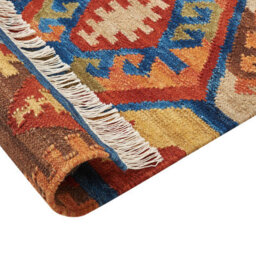 Beliani Rug Jrvesh Multicolour 80 X 150 Cm Wool Kilim - thumbnail 5