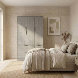 Urbn-Living Cedar Grey, Cedar Grey - Fuji 3 Door 4 Drawer Wardrobe - thumbnail 5