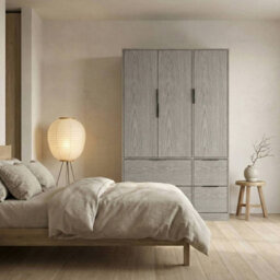 Urbn-Living Cedar Grey, Cedar Grey - Fuji 3 Door 4 Drawer Wardrobe - thumbnail 8
