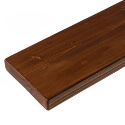 Toolty Rustic Handmade Wall Shelf, Wall Mounted, 170Cm X 17.5Cm Up Design, Dark Oak, Handcrafted Vintage Style - thumbnail 3
