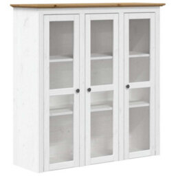 "Berkfield Classic Highborad ""bodo"" White And Brown 115.5X43X200.5Cm Solid Wood Pine" - thumbnail 3