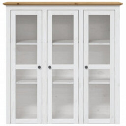 "Berkfield Classic Highborad ""bodo"" White And Brown 115.5X43X200.5Cm Solid Wood Pine" - thumbnail 4