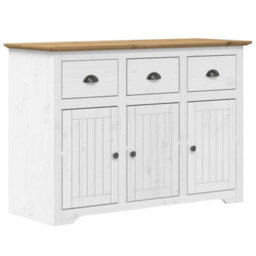 "Berkfield Classic Highborad ""bodo"" White And Brown 115.5X43X200.5Cm Solid Wood Pine" - thumbnail 7