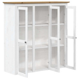"Berkfield Classic Highborad ""bodo"" White And Brown 115.5X43X200.5Cm Solid Wood Pine" - thumbnail 5