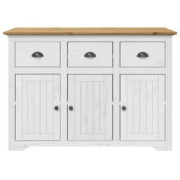 "Berkfield Classic Highborad ""bodo"" White And Brown 115.5X43X200.5Cm Solid Wood Pine" - thumbnail 8