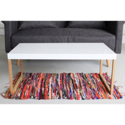 Colorful Handmade Velvet Rug 50X90Cm - Indian Cotton & Recycled Textile Rug - thumbnail 7