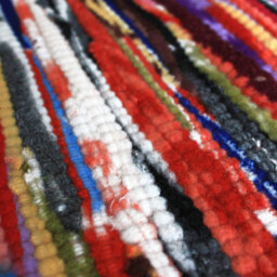 Colorful Handmade Velvet Rug 50X90Cm - Indian Cotton & Recycled Textile Rug - thumbnail 3