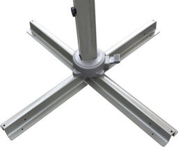 Shatchi 3M Burgundy Square Parasol With Cross Base And 77mm Aluminium Pole Sun Shade Garden Outdoor - thumbnail 6