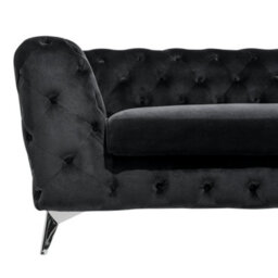 Beliani Sofa 3 Seater Sotra Velvet Black - thumbnail 7