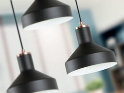 Luminosa Lighting Luminosa Irias Cluster Pendant Ceiling Light Black, Copper 3Xe27 - Uk Stock - thumbnail 3