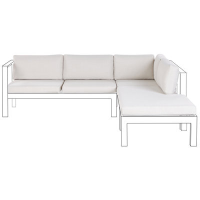 Beliani Outdoor Cushion Cover Set Messina Off-White - image 1