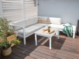 Beliani Outdoor Cushion Cover Set Messina Off-White - thumbnail 2