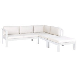 Beliani Outdoor Cushion Cover Set Messina Off-White - thumbnail 4