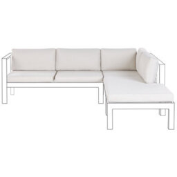 Beliani Outdoor Cushion Cover Set Messina Off-White