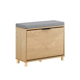 Shoe Storage Bench Seat Wooden Shoe Rack Cabinet Flip Drawer,sobuy Fsr199-N,natural