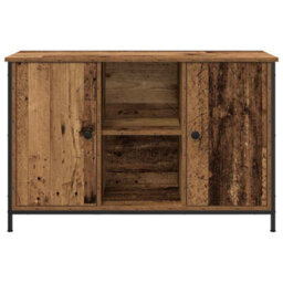 Berkfield Modern Tv Cabinet Artisan Oak 101X35X65 Cm Engineered Wood And Steel - thumbnail 4