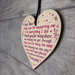 Red Ocean Mummy To Be Gift Wooden Heart Mothers Day Gift For Her Mother And Daughter Gifts Keepsake Plaque - thumbnail 7