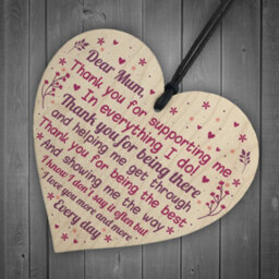 Red Ocean Mummy To Be Gift Wooden Heart Mothers Day Gift For Her Mother And Daughter Gifts Keepsake Plaque - thumbnail 6
