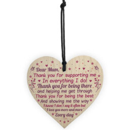 Red Ocean Mummy To Be Gift Wooden Heart Mothers Day Gift For Her Mother And Daughter Gifts Keepsake Plaque - thumbnail 5