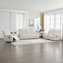 More4Homes Verona 3+2+1 Jumbo Cord Manual Recliner Sofa Set (Beige)