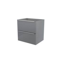 GoodHome Imandra Matt Grey Wall-Mounted Vanity Unit & Basin Set With 2 Chrome Effect Handle (W)604mm (H)575mm - thumbnail 3