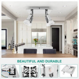 4 Way Adjustable Chrome Ceiling Light  Bathroom Spotlight - thumbnail 4