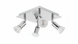 4 Way Adjustable Chrome Ceiling Light  Bathroom Spotlight - thumbnail 1