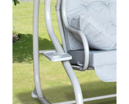 Garden Store Direct Somerset 3 Seat Garden Swing Bed In Grey - thumbnail 3