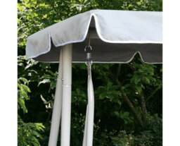 Garden Store Direct Somerset 3 Seat Garden Swing Bed In Grey - thumbnail 5